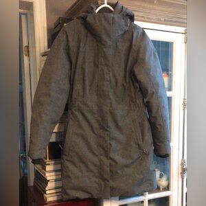 THE NORTH FACE Gray Hooded Coat, L